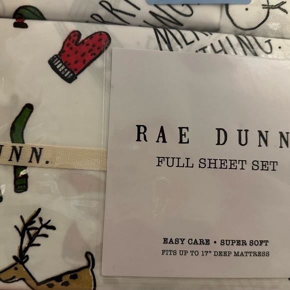 Rae Dunn Christmas Sheets FULL Size SUPER SOFT - Santa , Snowman , Reindeer NWT - Picture 3 of 5